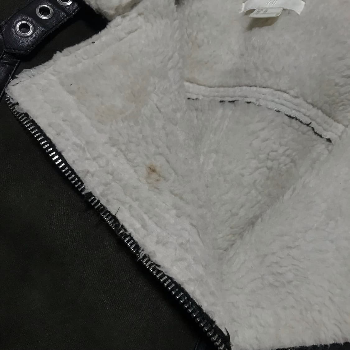 Hnm b-3 카키 무스탕 상품이미지6