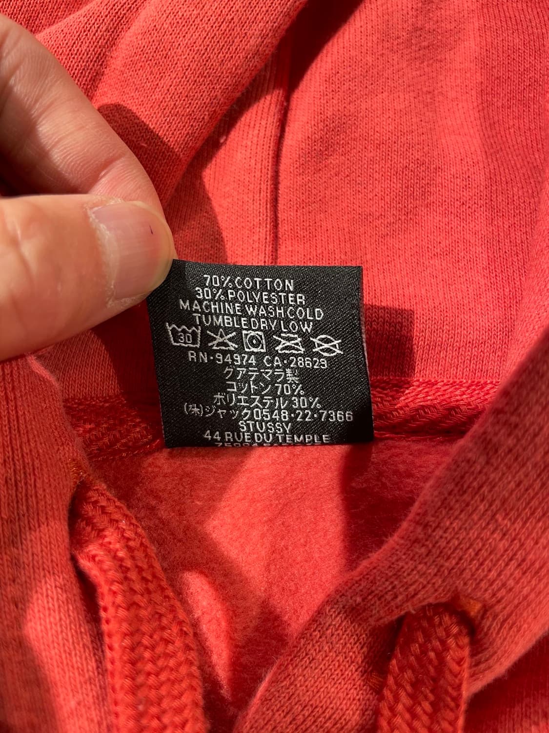 스투시 로즈 스탁 로고 아플리케 후디 상품이미지8