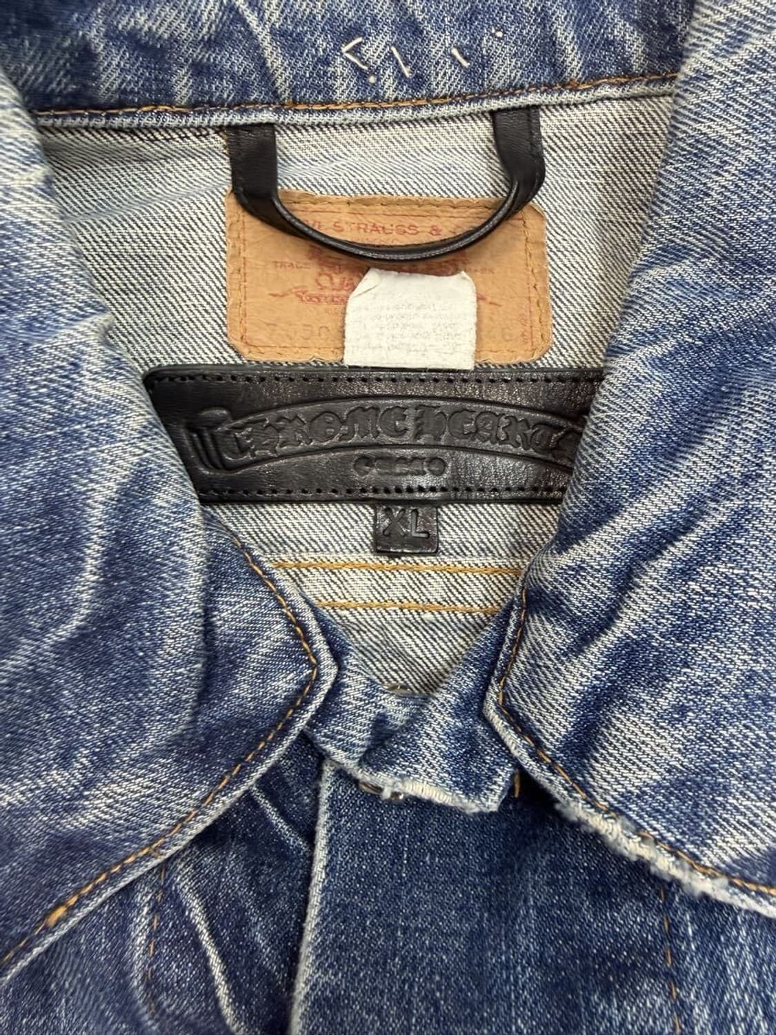 크롬하츠 X 리바이스 데님 자켓 XL 상품이미지7