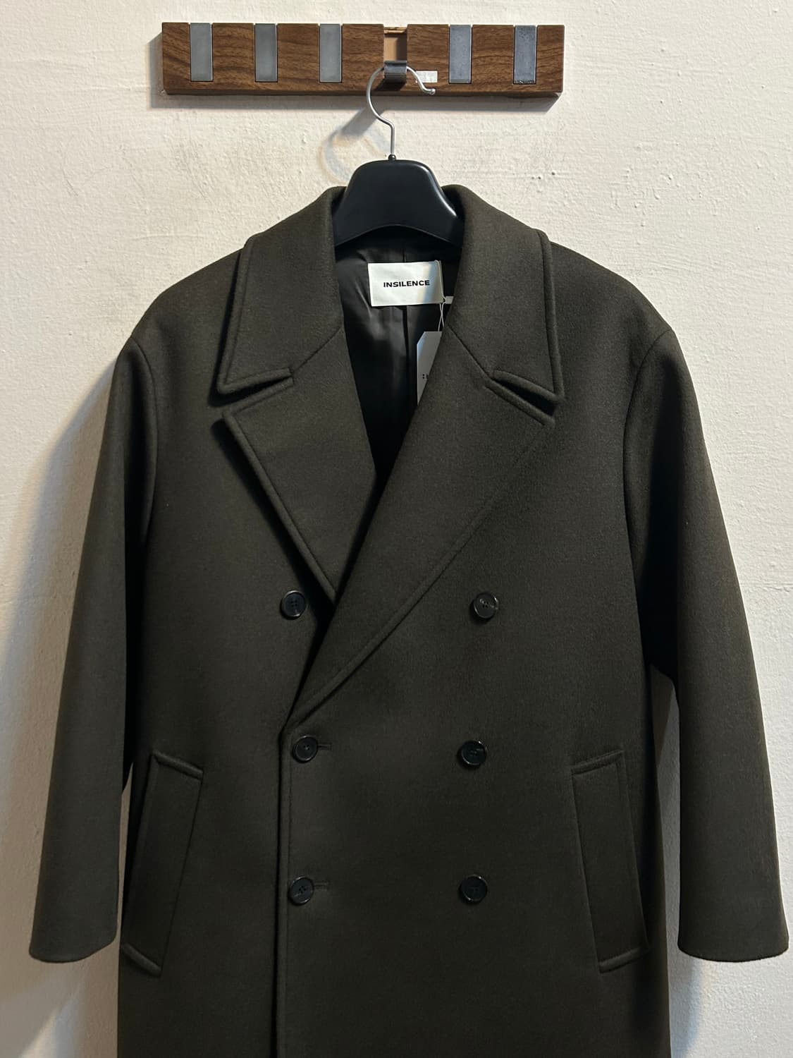 인사일런스 더블 브레스티드 울 캐시미어 코트 상품이미지2
