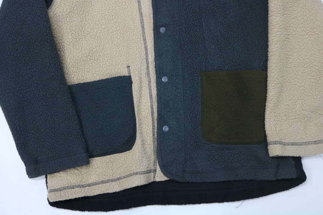 wmb 웍맨 멀티 컬러 블록 플리스 보아 가디건 상품이미지4