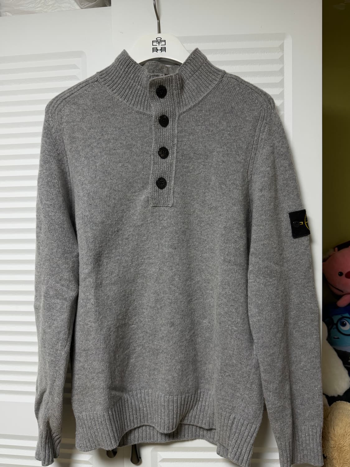 스톤아일랜드 반집업 니트 그레이 상품이미지1