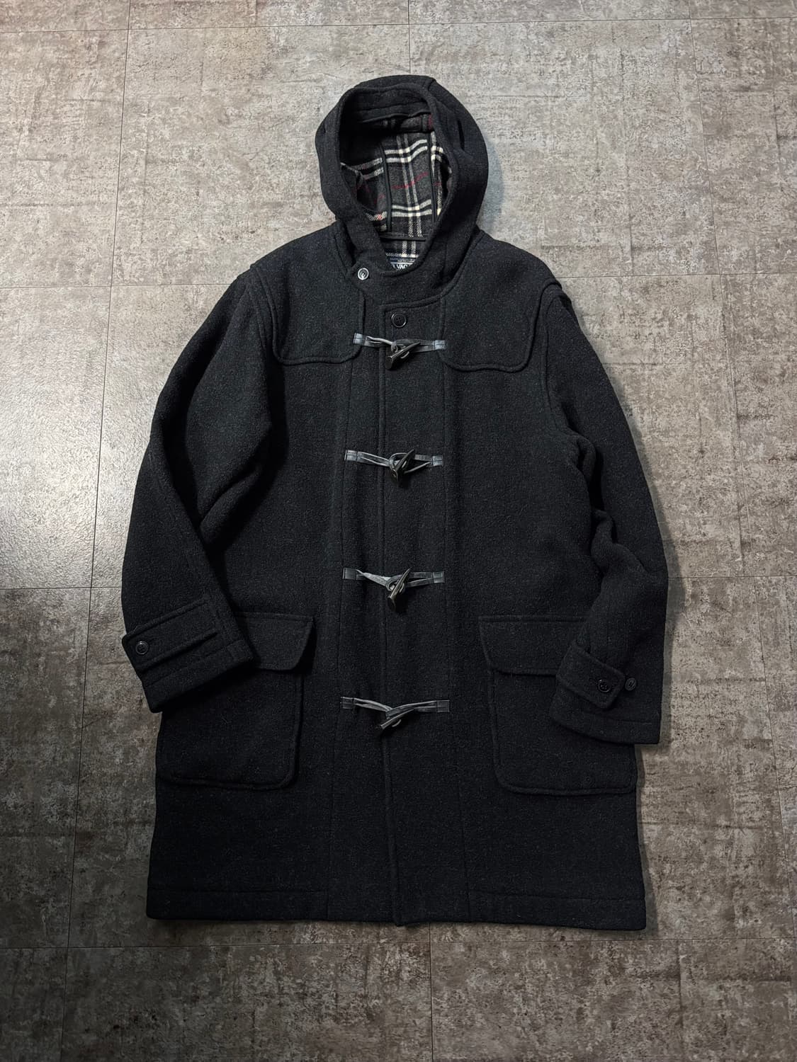 울 후드디 롱 더플 코트 상품이미지5