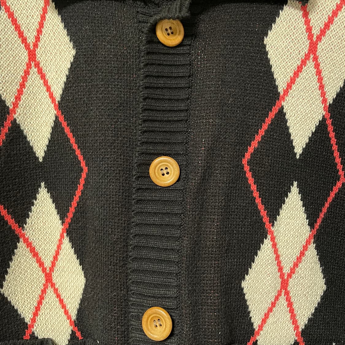 메인부스 Argyle Cardigan(BLACK) 상품이미지3