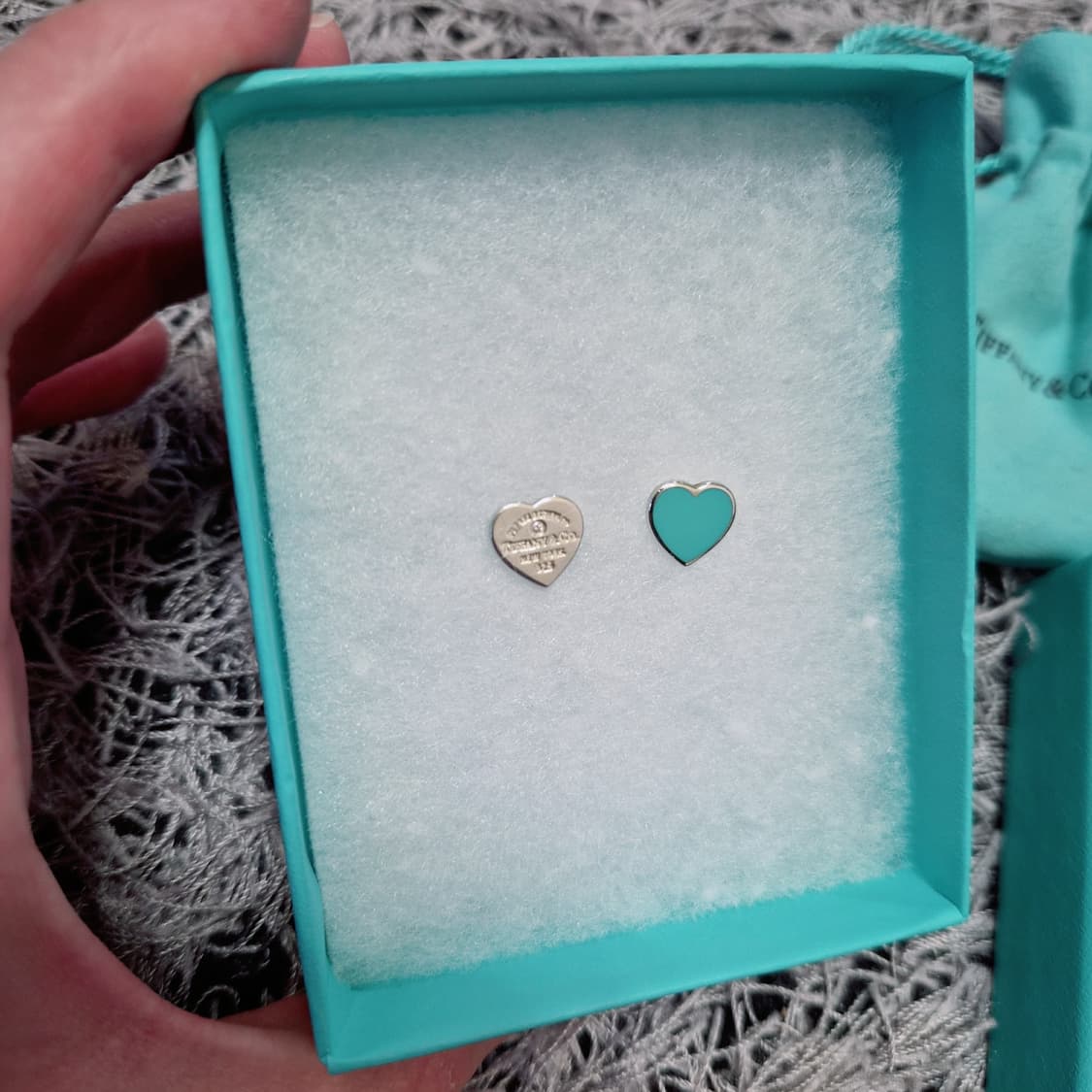 티파니 정품 민트 다이아몬드 귀걸이 상품이미지2