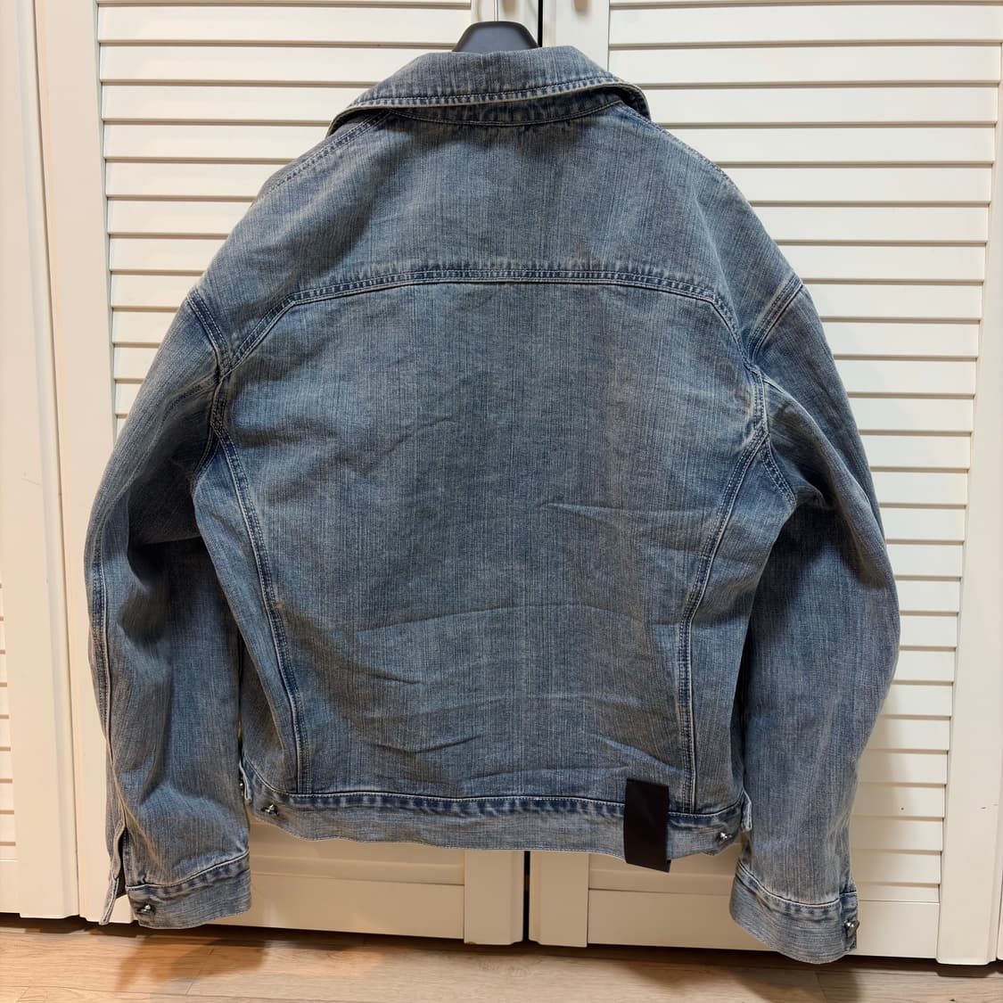 노이어 오버핏 크롭 데님 자켓 (블루)  상품이미지2