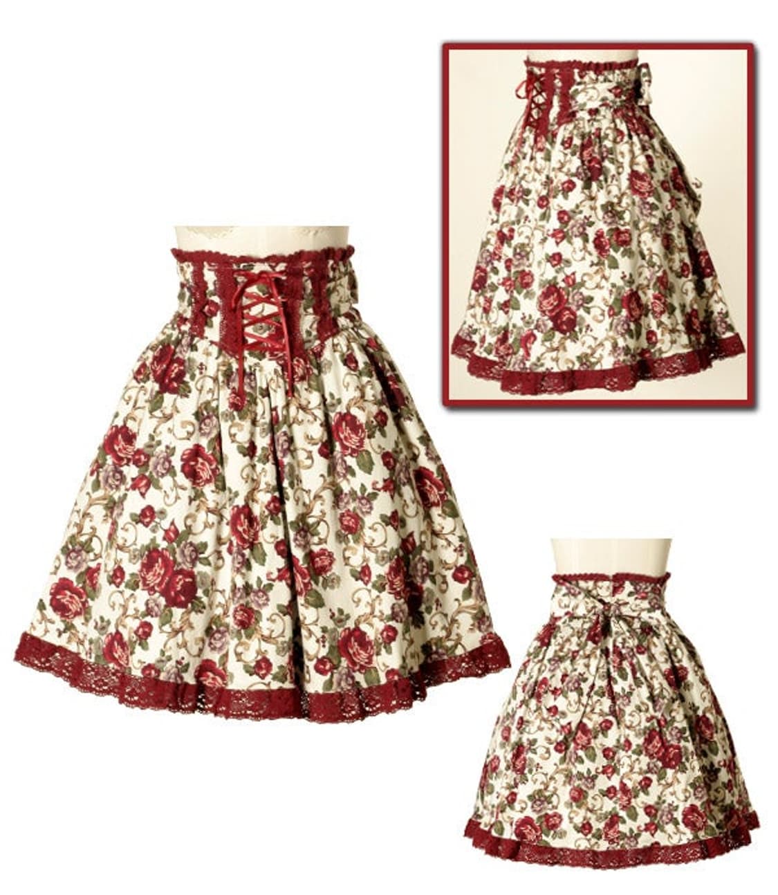 BODY LINE 로리타 로즈아라베스크 하이웨스트 스커트 상품이미지2