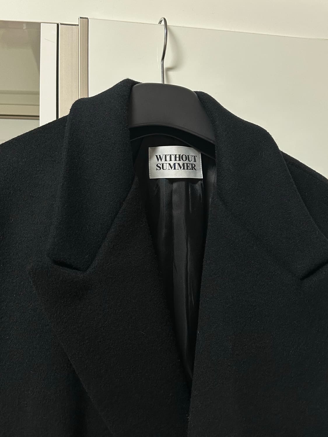 위드아웃썸머 더블롱코트 (검정) 상품이미지7