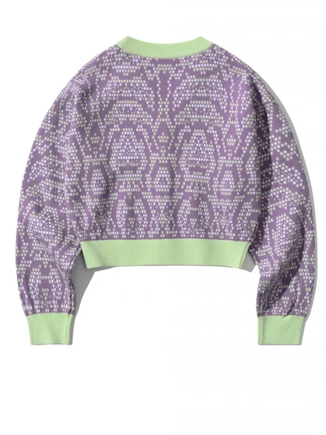 OIOI 오아이오아이 패턴 배색 크롭 가디건 니트 F 상품이미지5