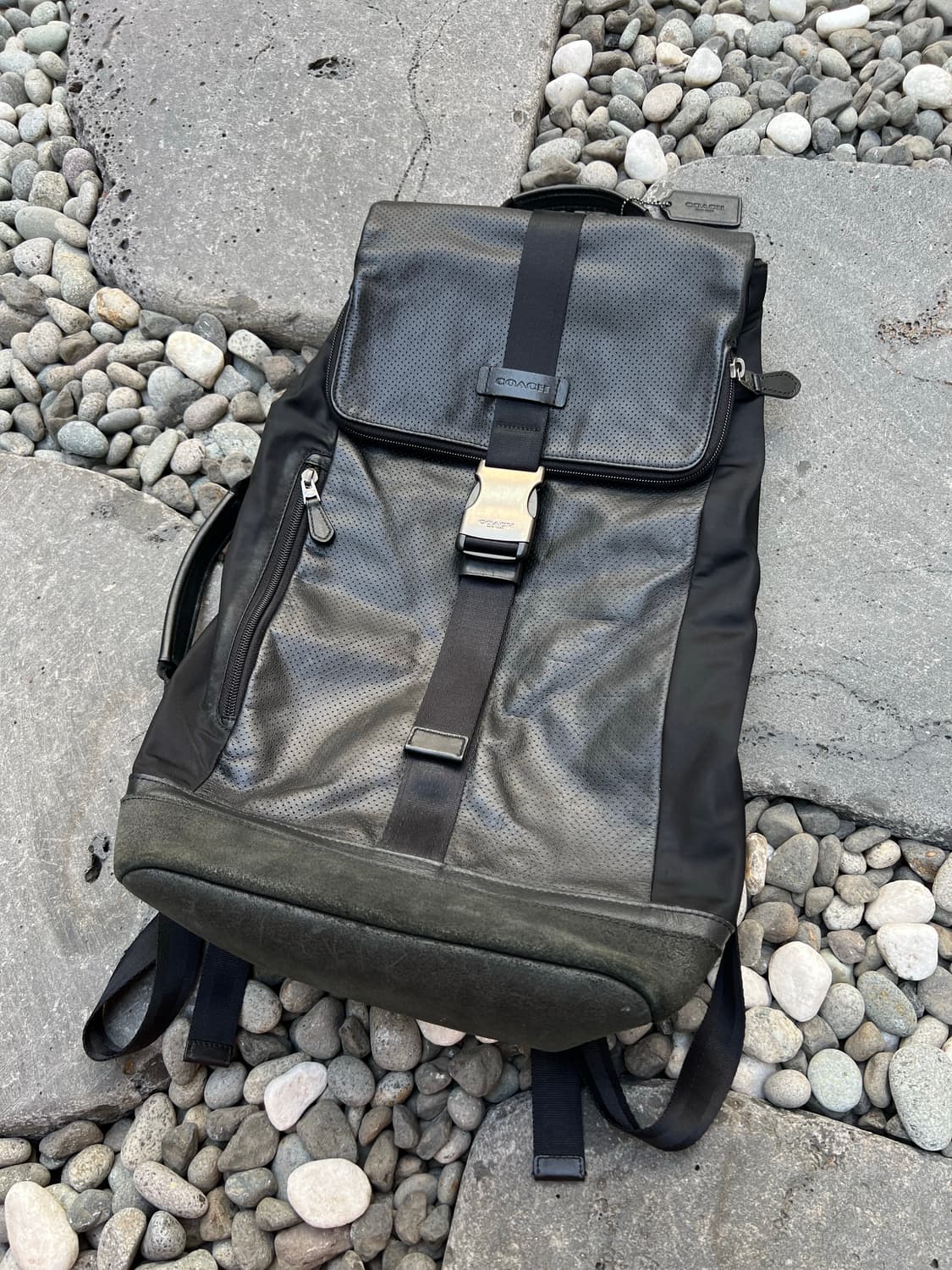 OLD COACH LEATHER/SUEDE BLACK 올드코치백팩가방 상품이미지4