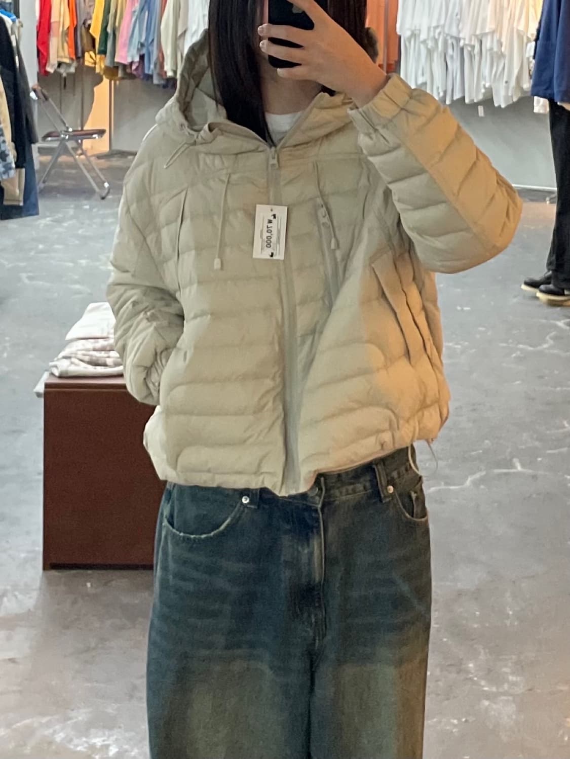 빈티지 라이트베이직 후드 경량패딩 H1418 상품이미지1