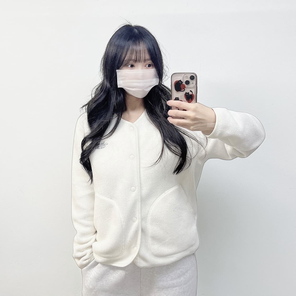 노스페이스 아캄포 플리스 가디건 화이트 상품이미지1