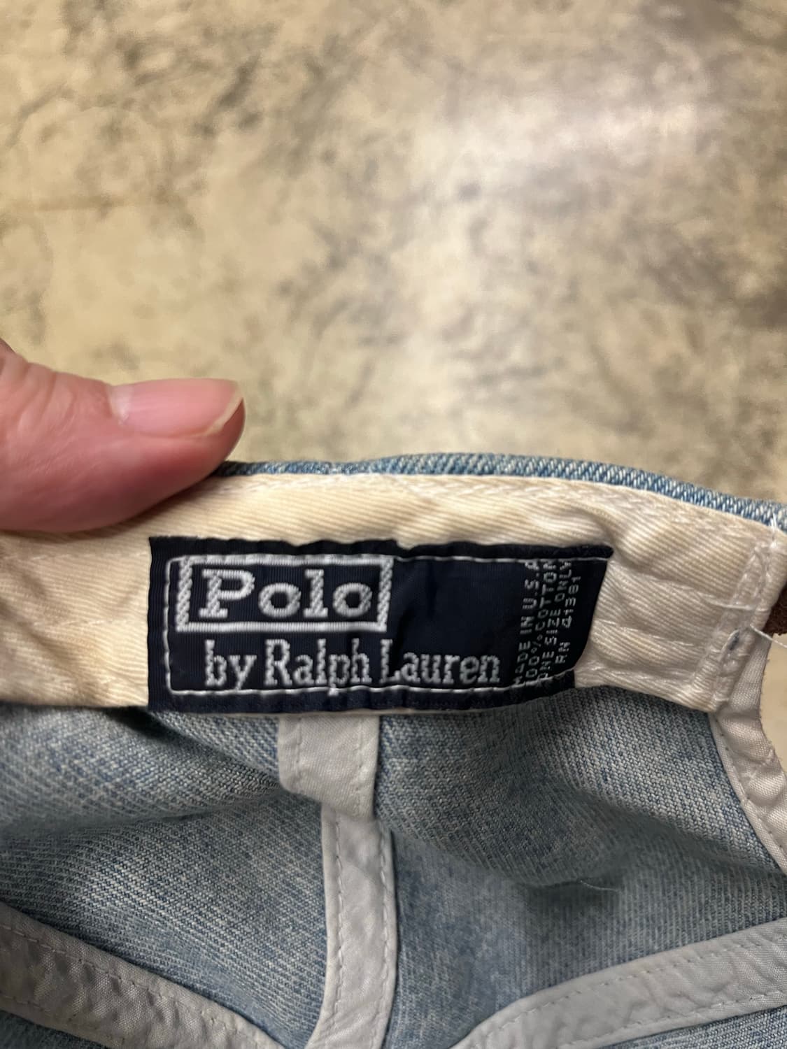 90s 폴로 랄프로렌 스펠아웃 데님 볼캡 상품이미지7