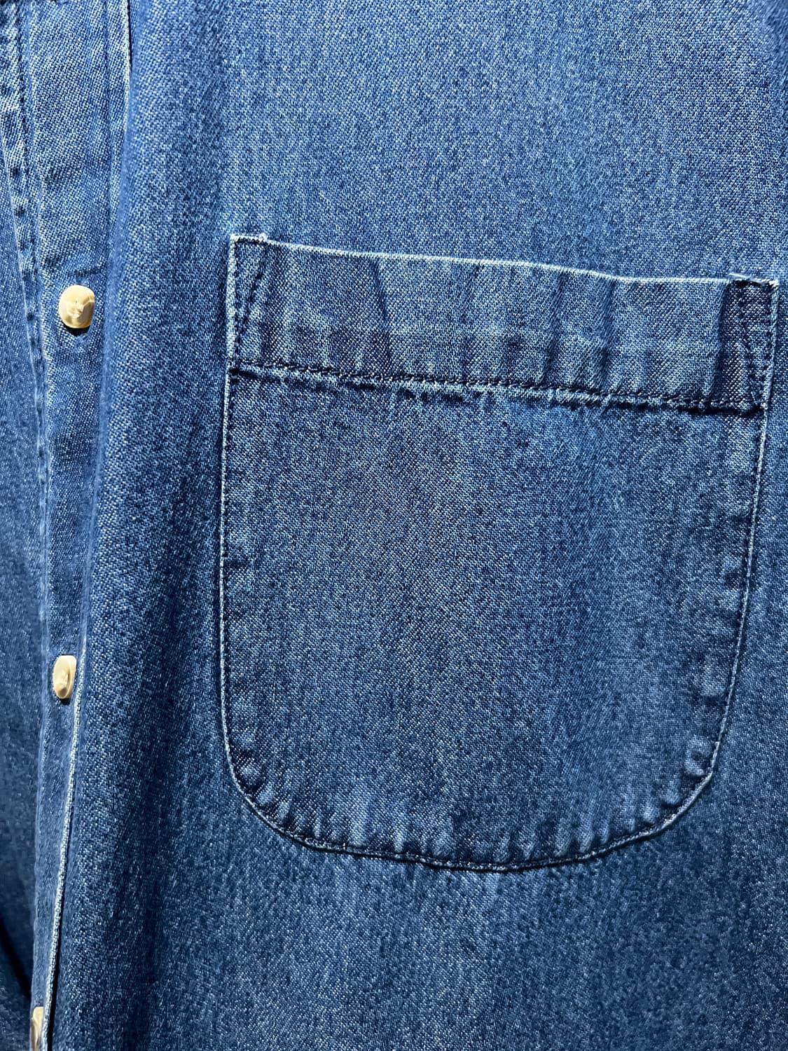 [XL]90's USA 빈티지 엘보패치 데님 헌팅 셔츠 상품이미지3