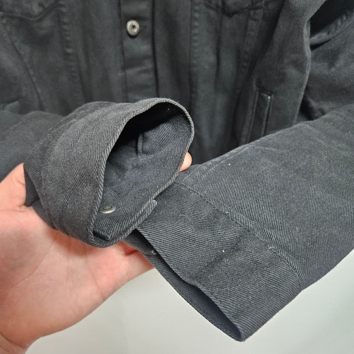 바스틱 블랙 데님 트러커 자켓 L 상품이미지4