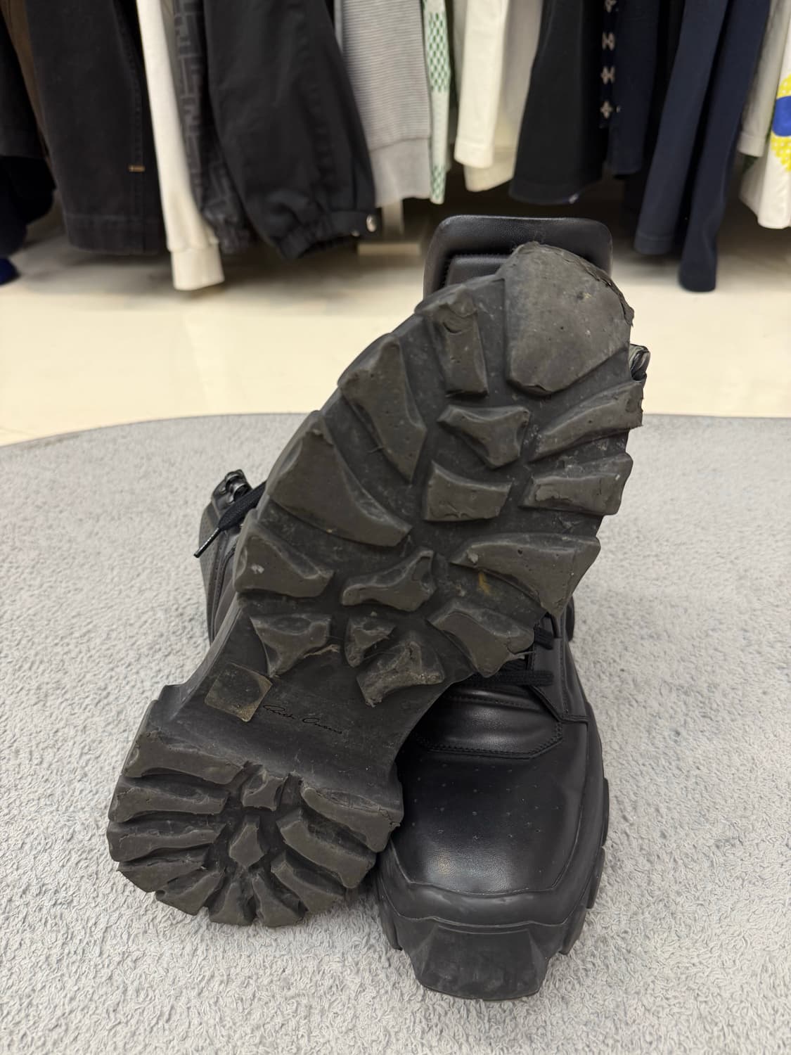 릭오웬스 FW18 말가죽 레전드 멋돌이 시시포스 트랙터 부츠 (270) 상품이미지4