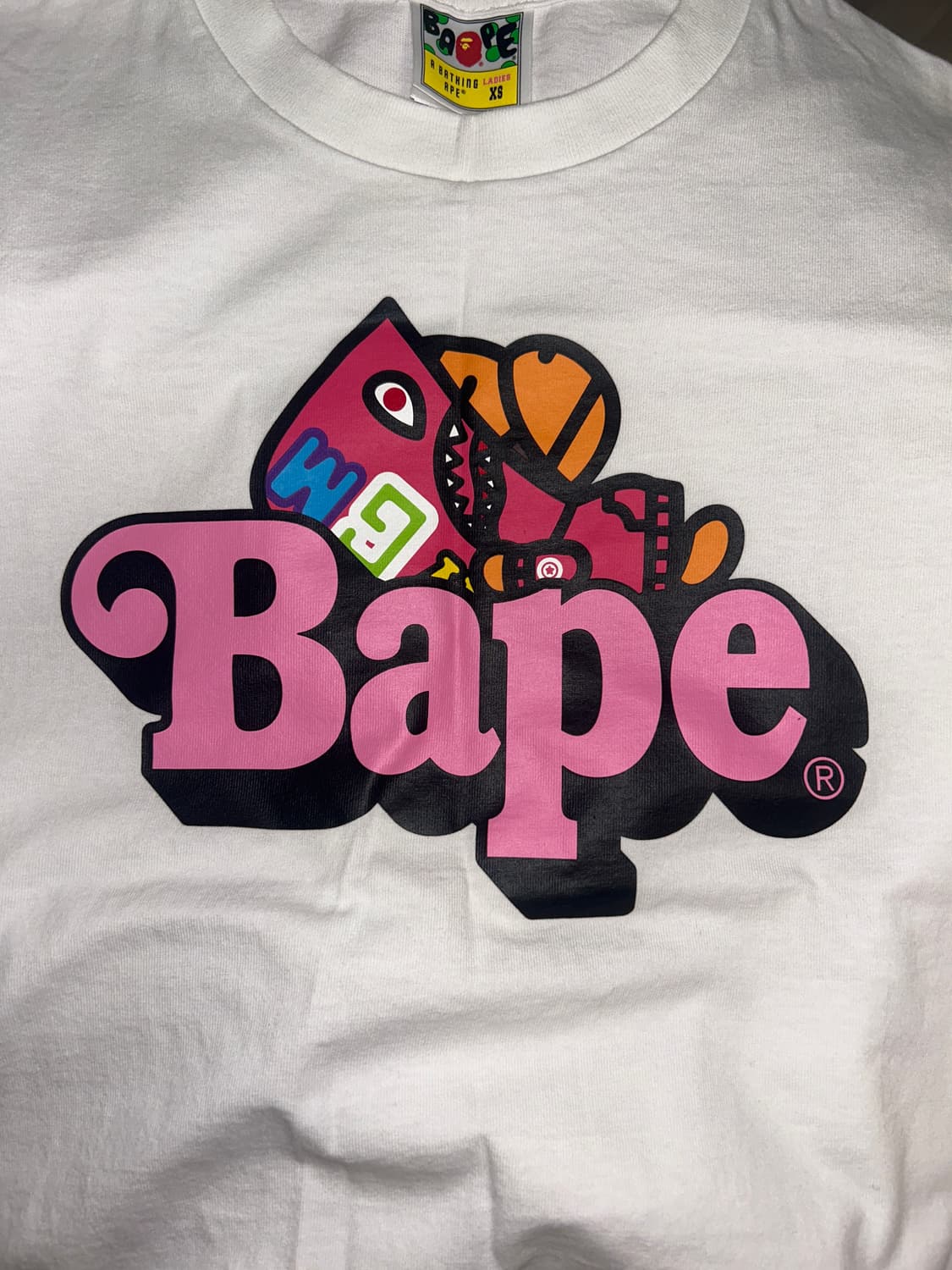 베이프 샤크 마일로 온 티셔츠 xs 상품이미지2