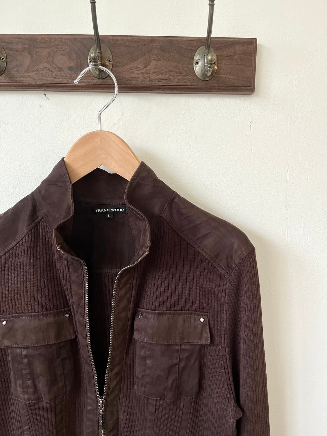 TRANS WORK 2-way 스웨이드 집업 상품이미지3