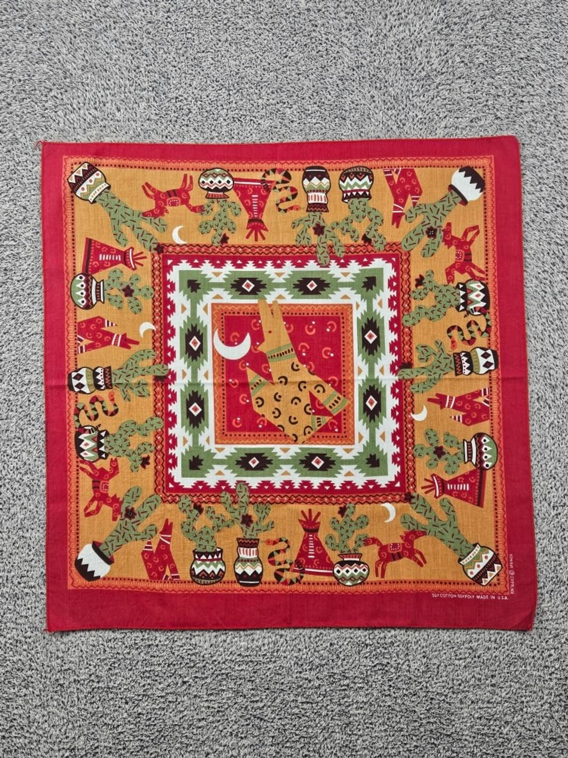 USA 아즈텍 나바호 선인장 반다나 ( 52X52 ) / 11718 상품이미지1