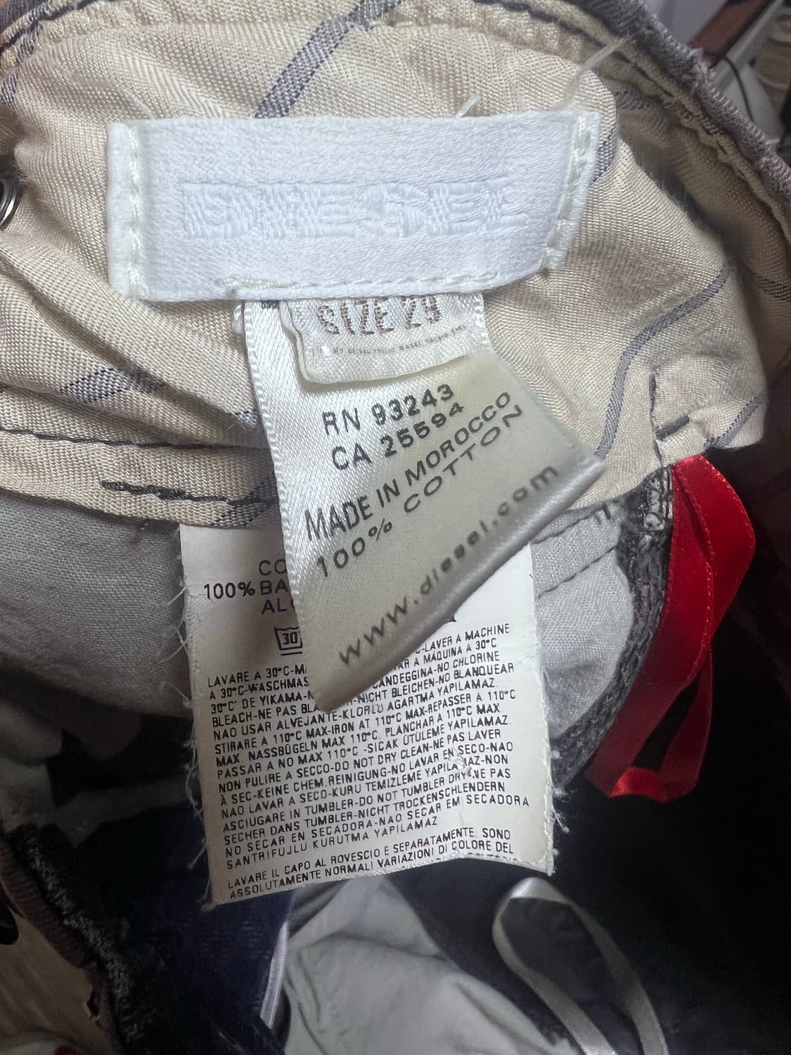 디젤 그레이 코튼 팬츠 상품이미지4