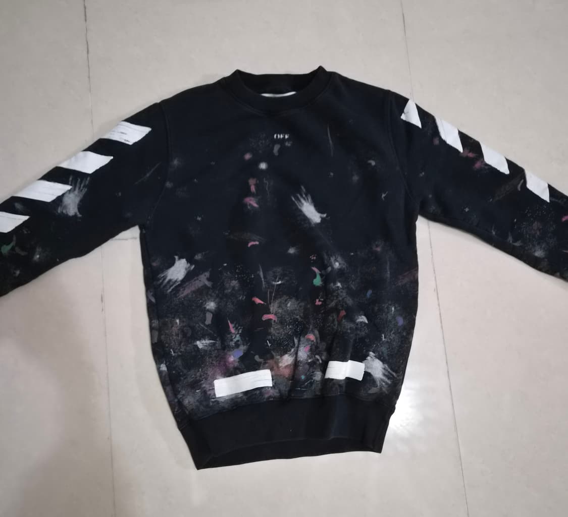 오프화이트 17FW 갤럭시 브러쉬 맨투맨 상품이미지1