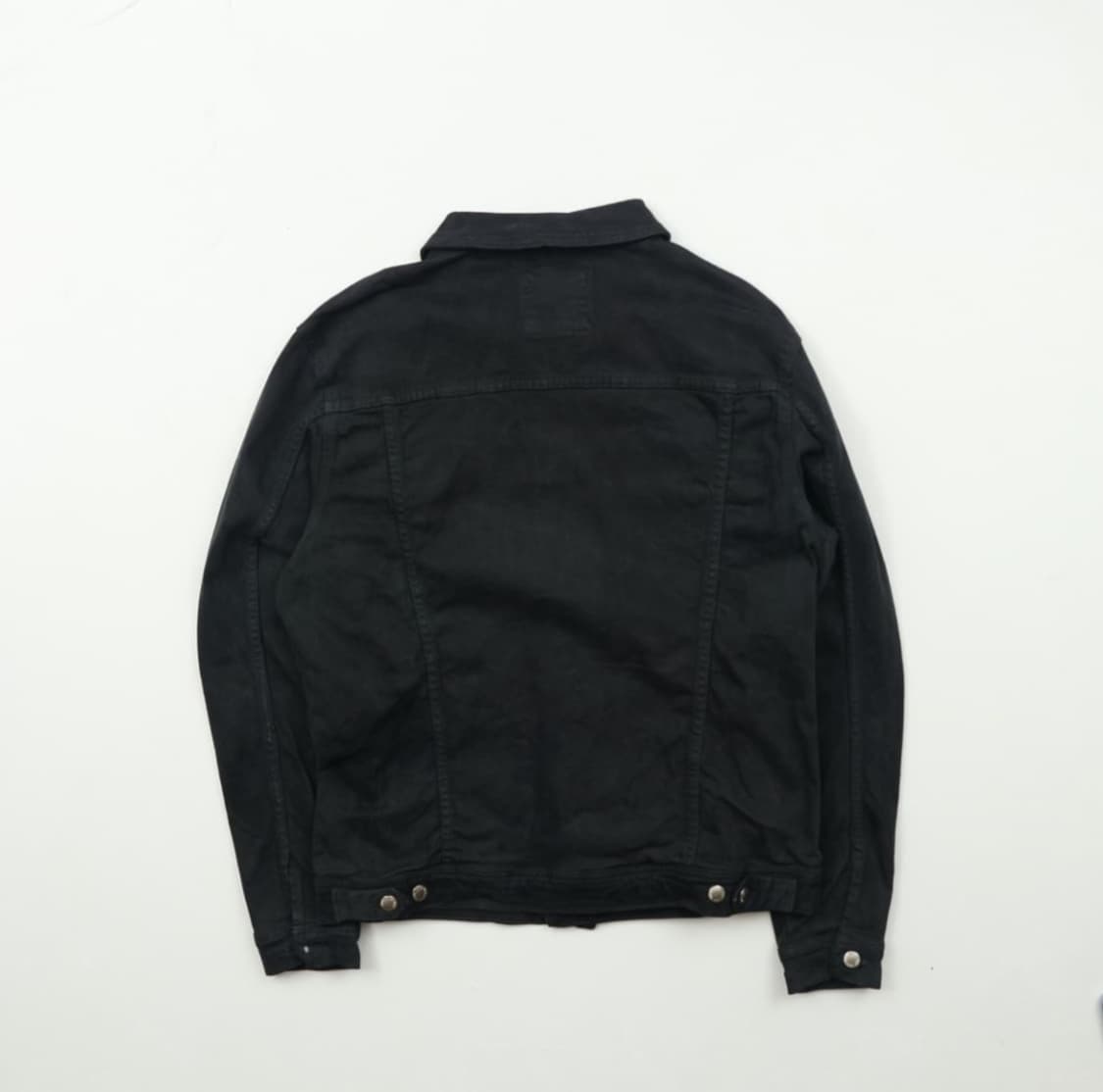 ZARA 블랙 데님 트러커 자켓 L 상품이미지3