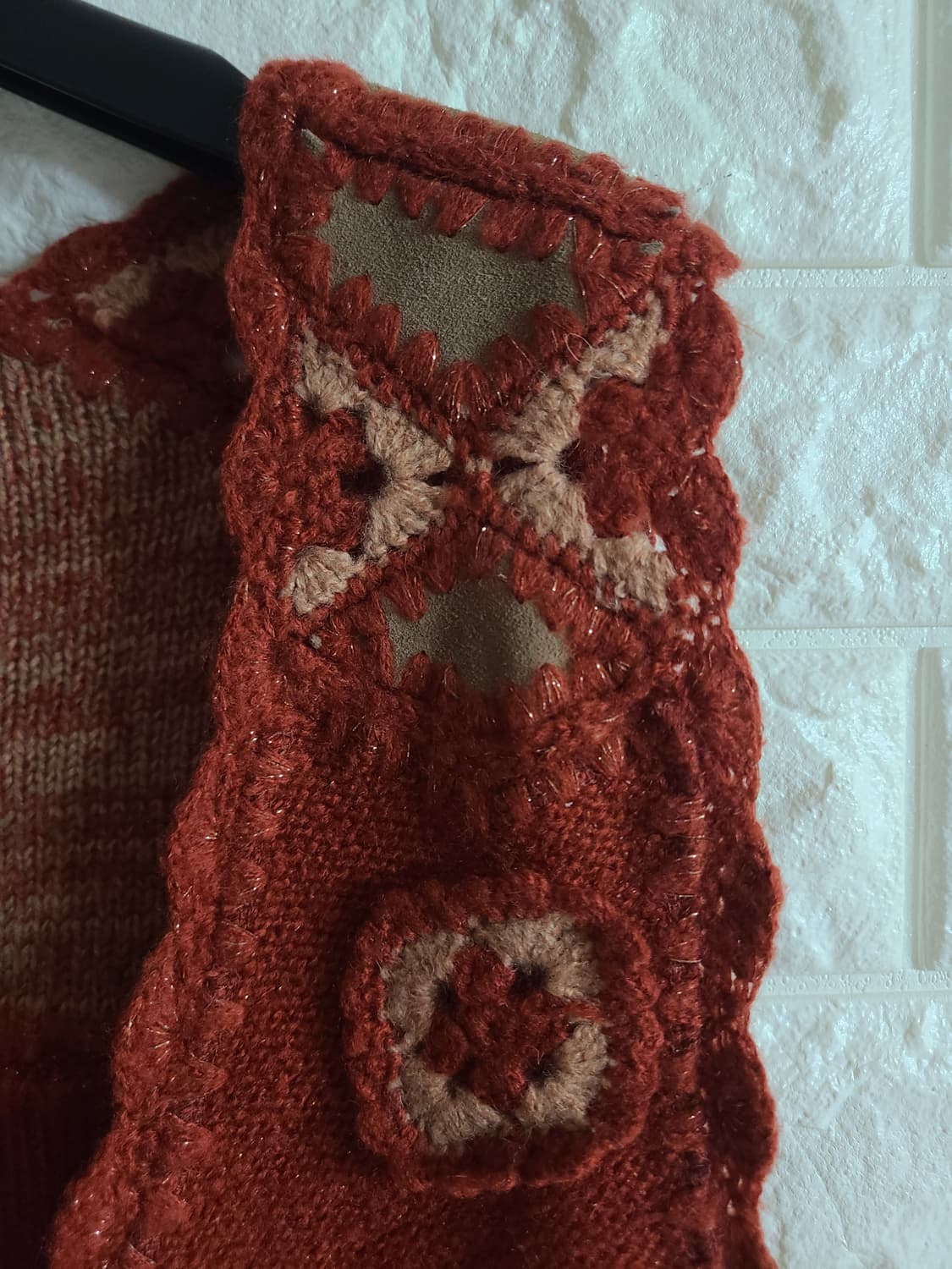 써스데이 크로셰 니트 조끼 상품이미지2