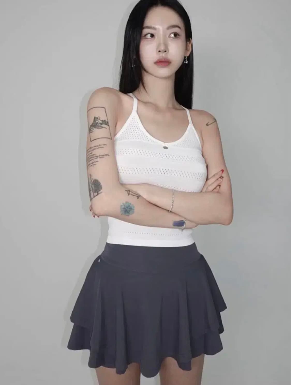 페일제이드 에슬레틱 스커트팬츠 차콜 S 상품이미지3