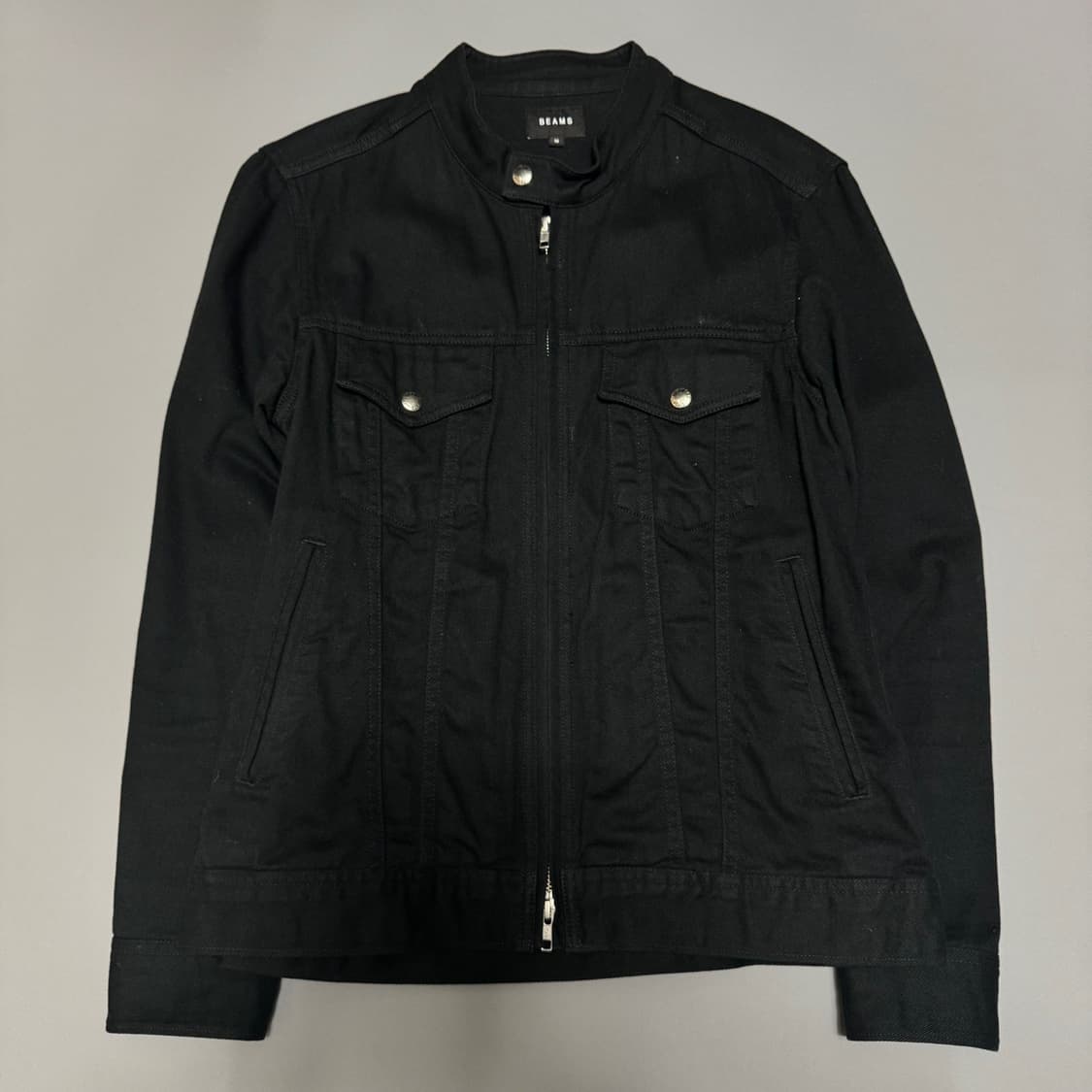 빔즈(BEAMS) 블랙컬러 코튼 집업 라이더스 트러커 자켓 상품이미지6