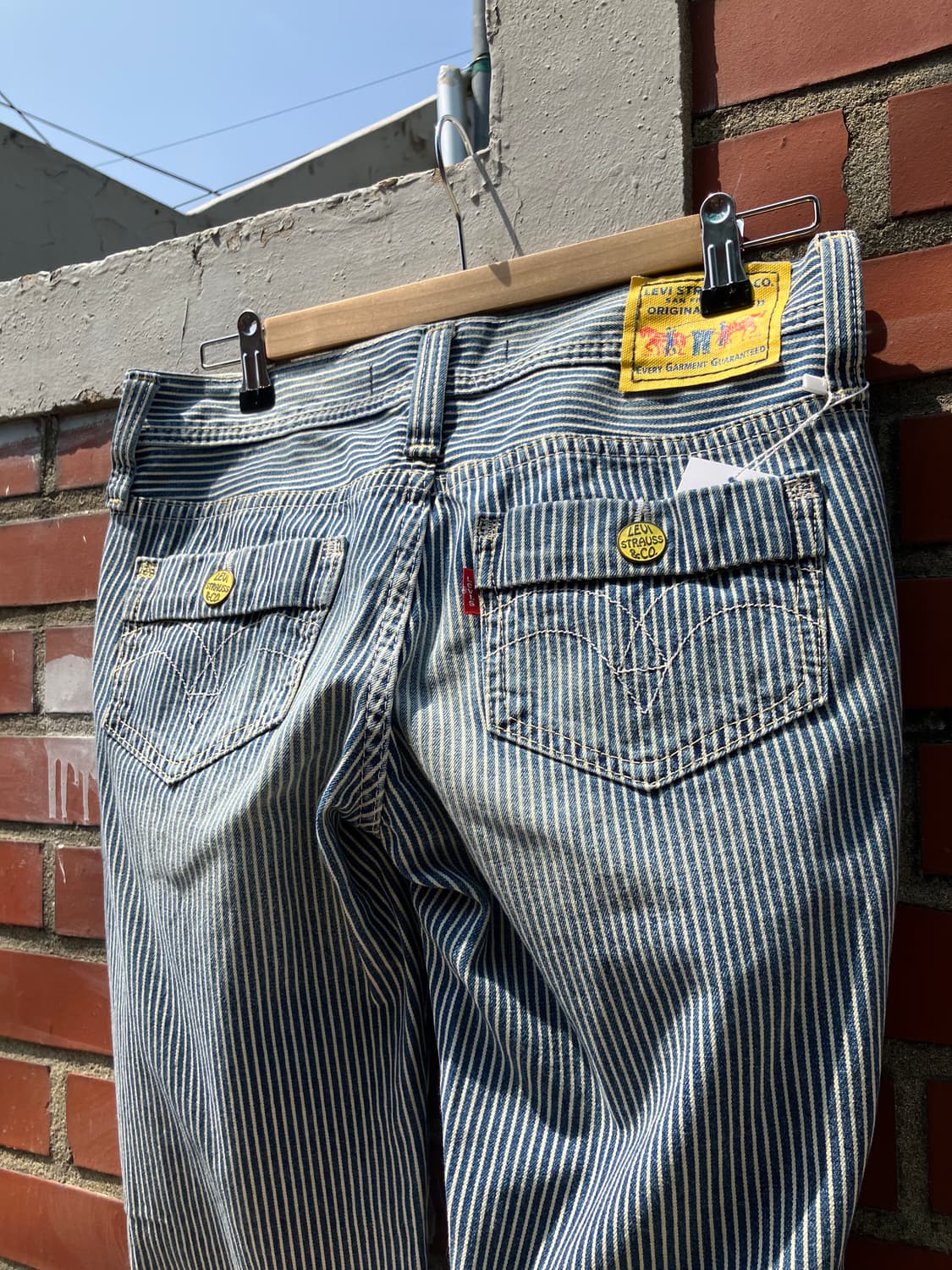 Levi’s San Francisco 스트라이프 와이드 팬츠 28 상품이미지7