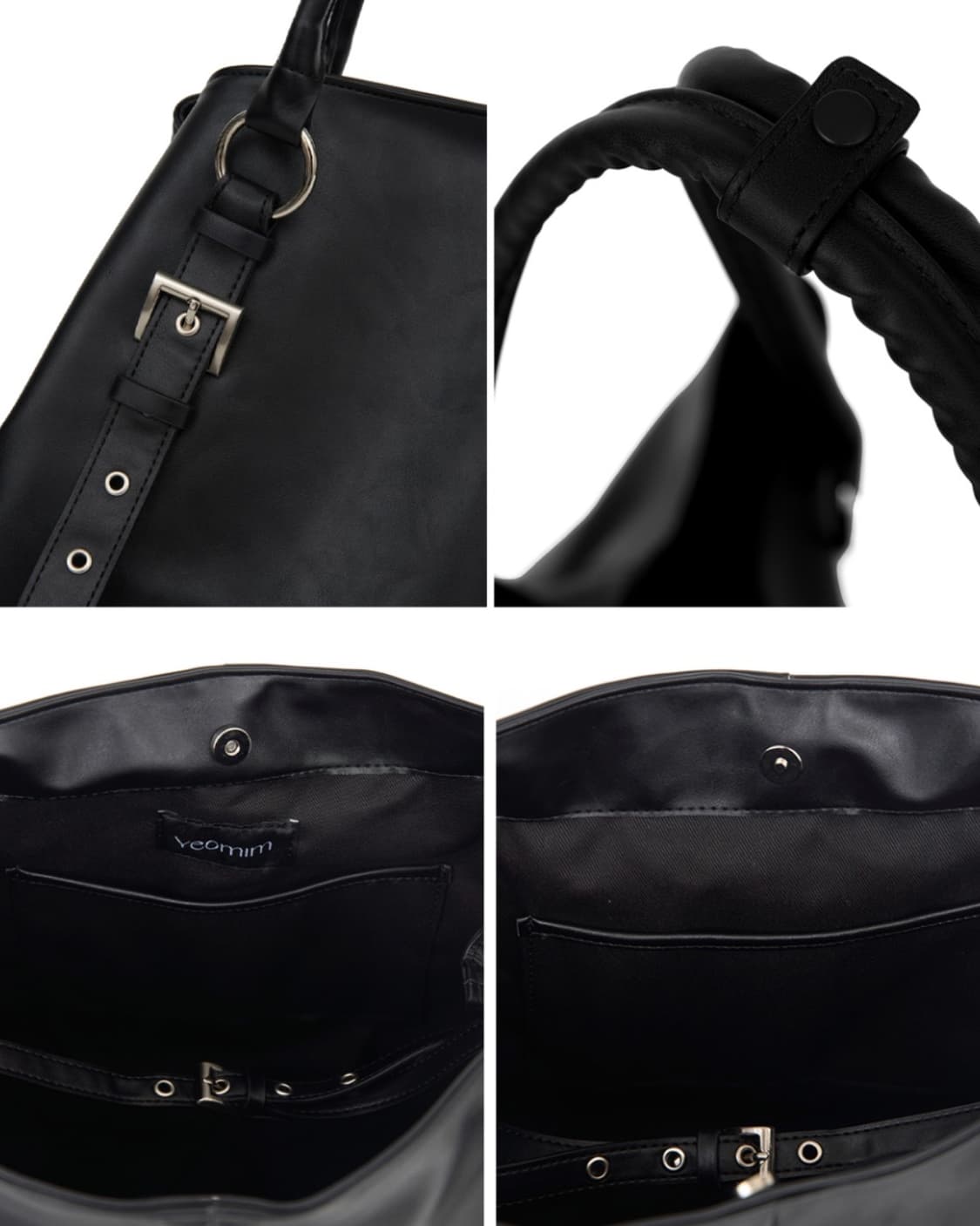 이유경X여밈 - 트라페즈 백 블랙 상품이미지6