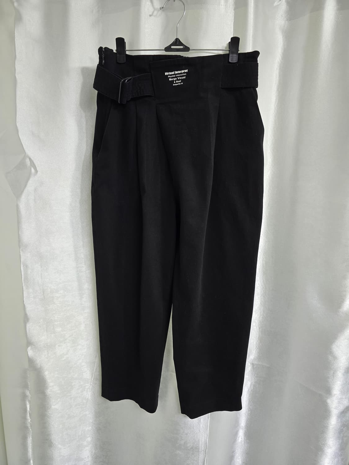 쥬시쥬디 벨트 와이드 블랙 슬랙스 (1593) 상품이미지1