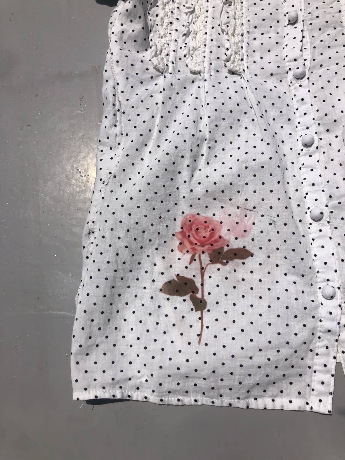 Rose dot ruffle top 상품이미지3
