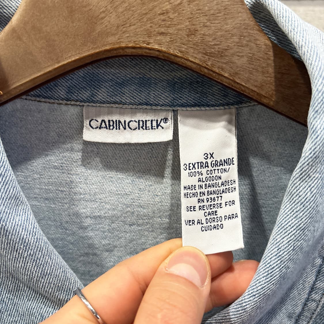 캐빈크릭 데이지 데님 워크자켓 4포켓 자수 디테일 연청 10% 할인 상품이미지7