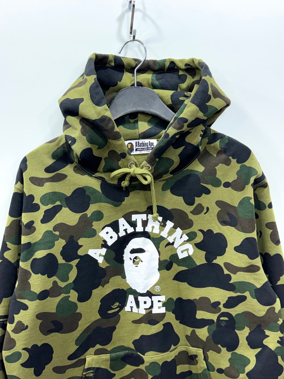 베이프 1st 카모 컬리지 풀오버 후드 아미 그린 XL 상품이미지7
