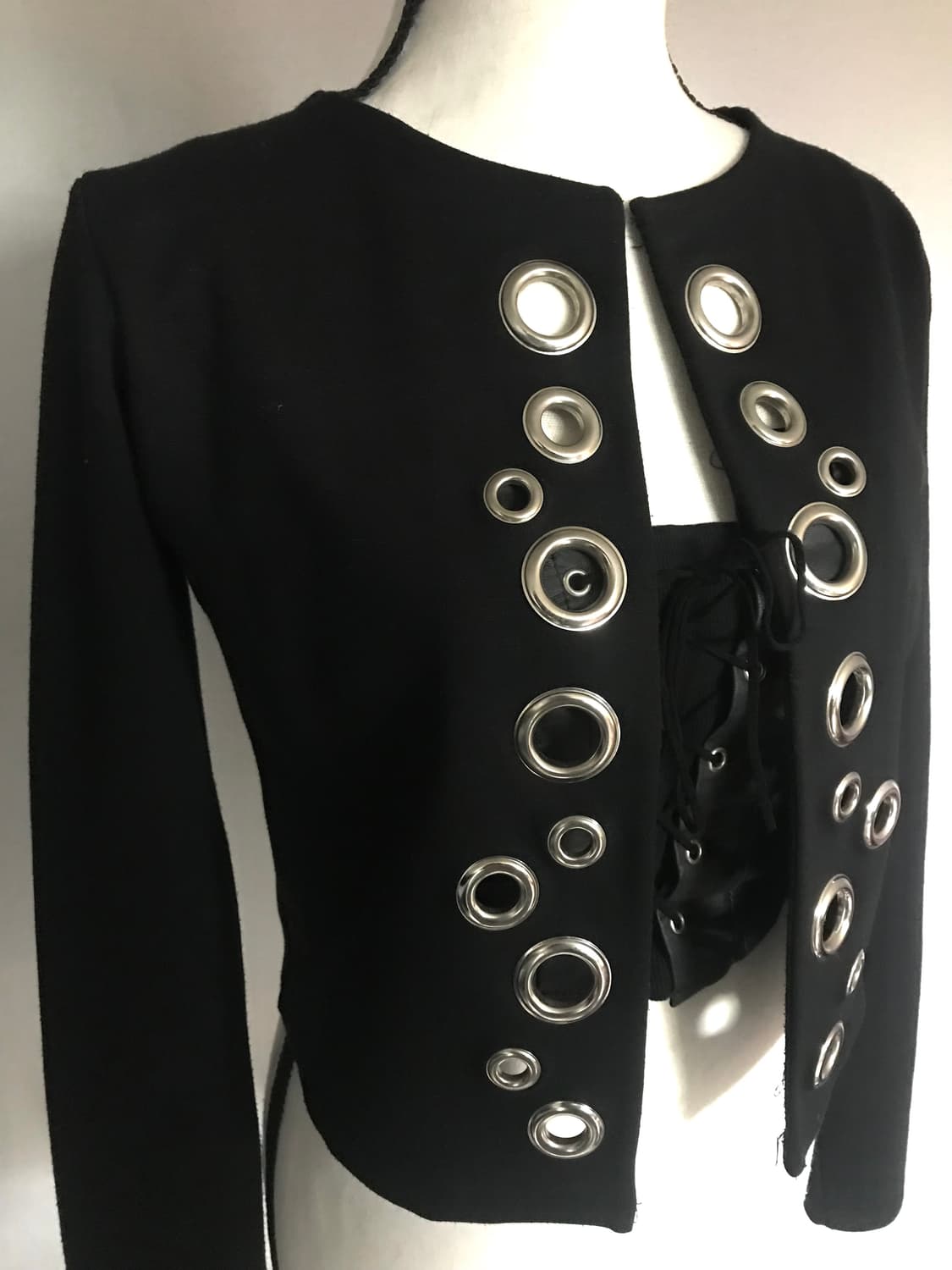 Multi-Grommet Crop Jacket 상품이미지2