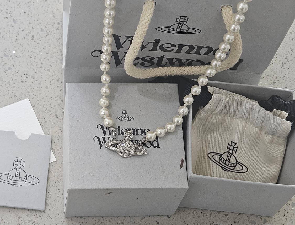 [미사용급] 비비안웨스트우드 진주 초커 목걸이 [정품] 상품이미지5