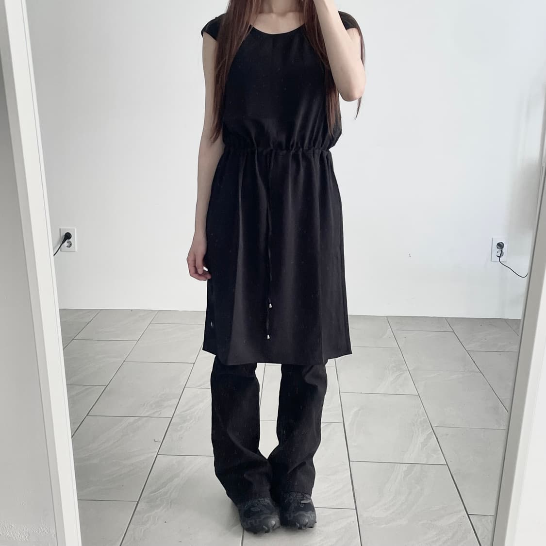 Black Midi Layered Dress / skirt 상품이미지2