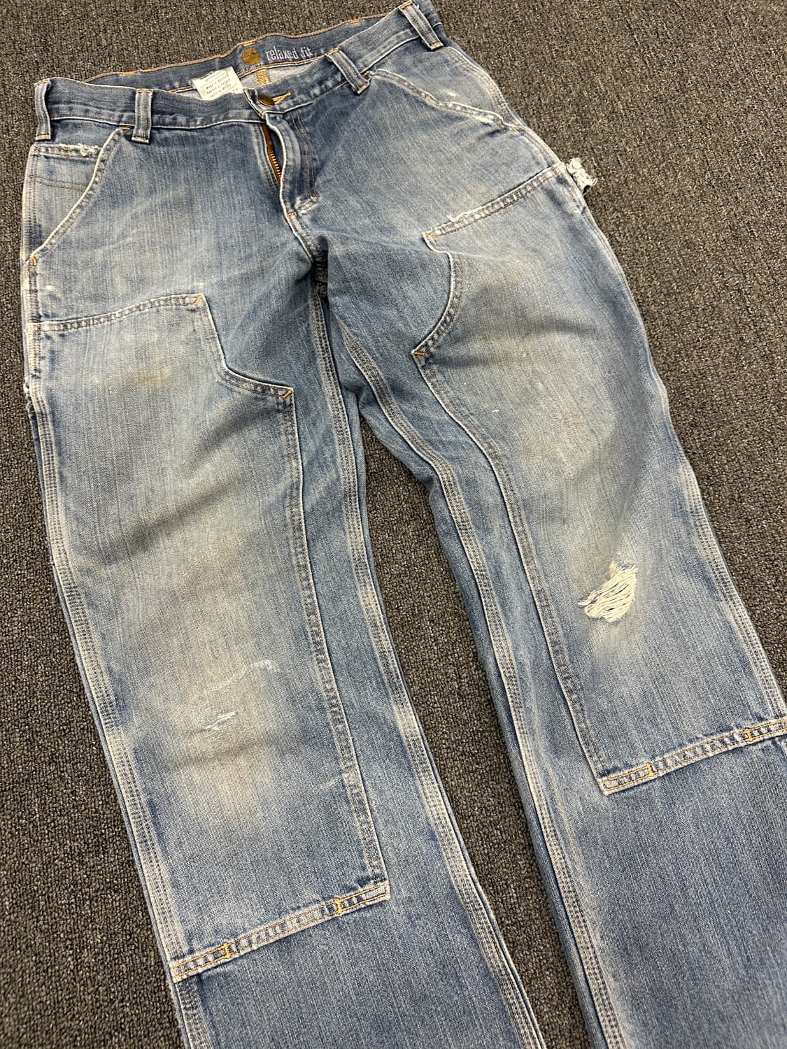 32) 칼하트 Relaxed Fit 더블니 데님팬츠  상품이미지4