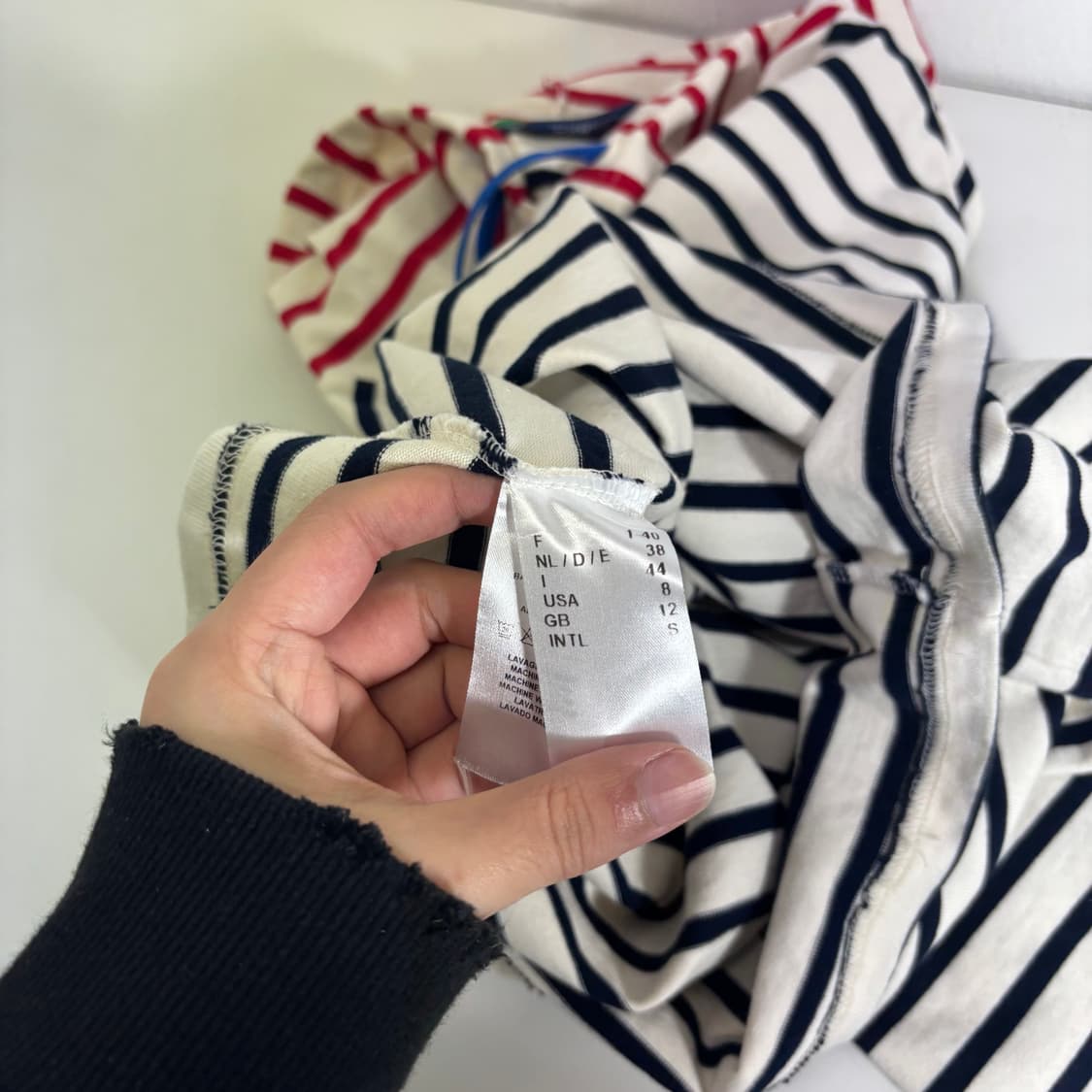 우먼M 세인트제임스 단가라 7부 후드티 상품이미지5