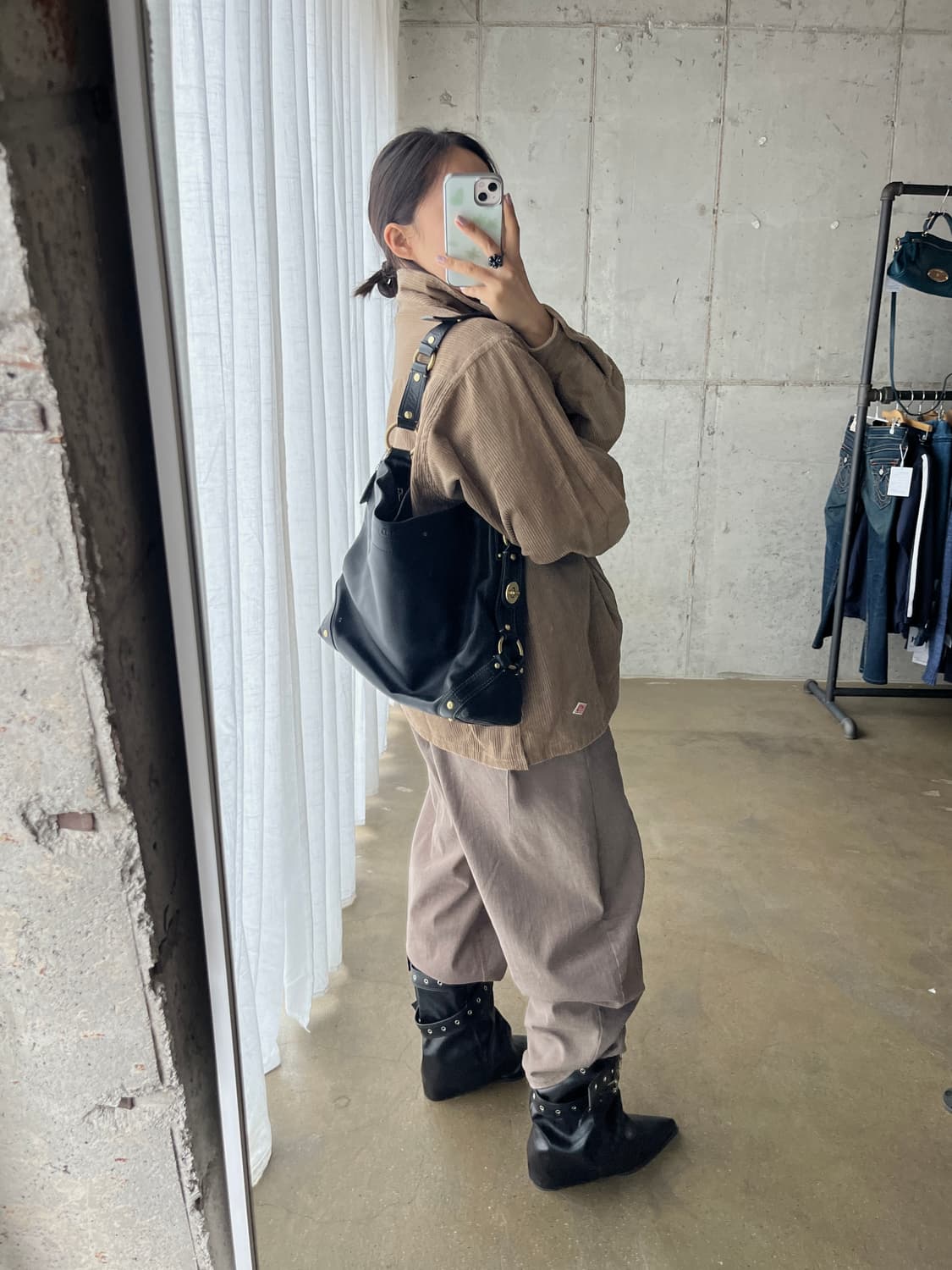 00s Coach 코치 글러브탠드 레더 백 블랙 상품이미지4