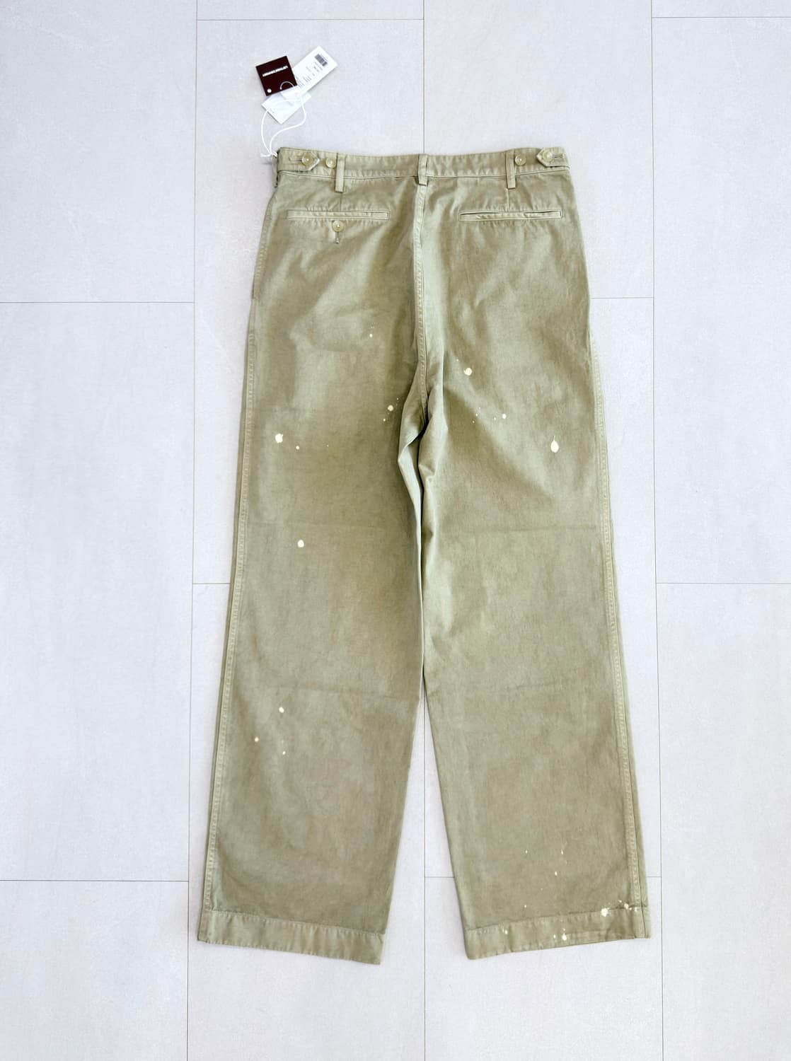 [4]26ss 오라리 가먼츠다이 원턱 치노팬츠 베이지 (와이드핏 상품이미지6