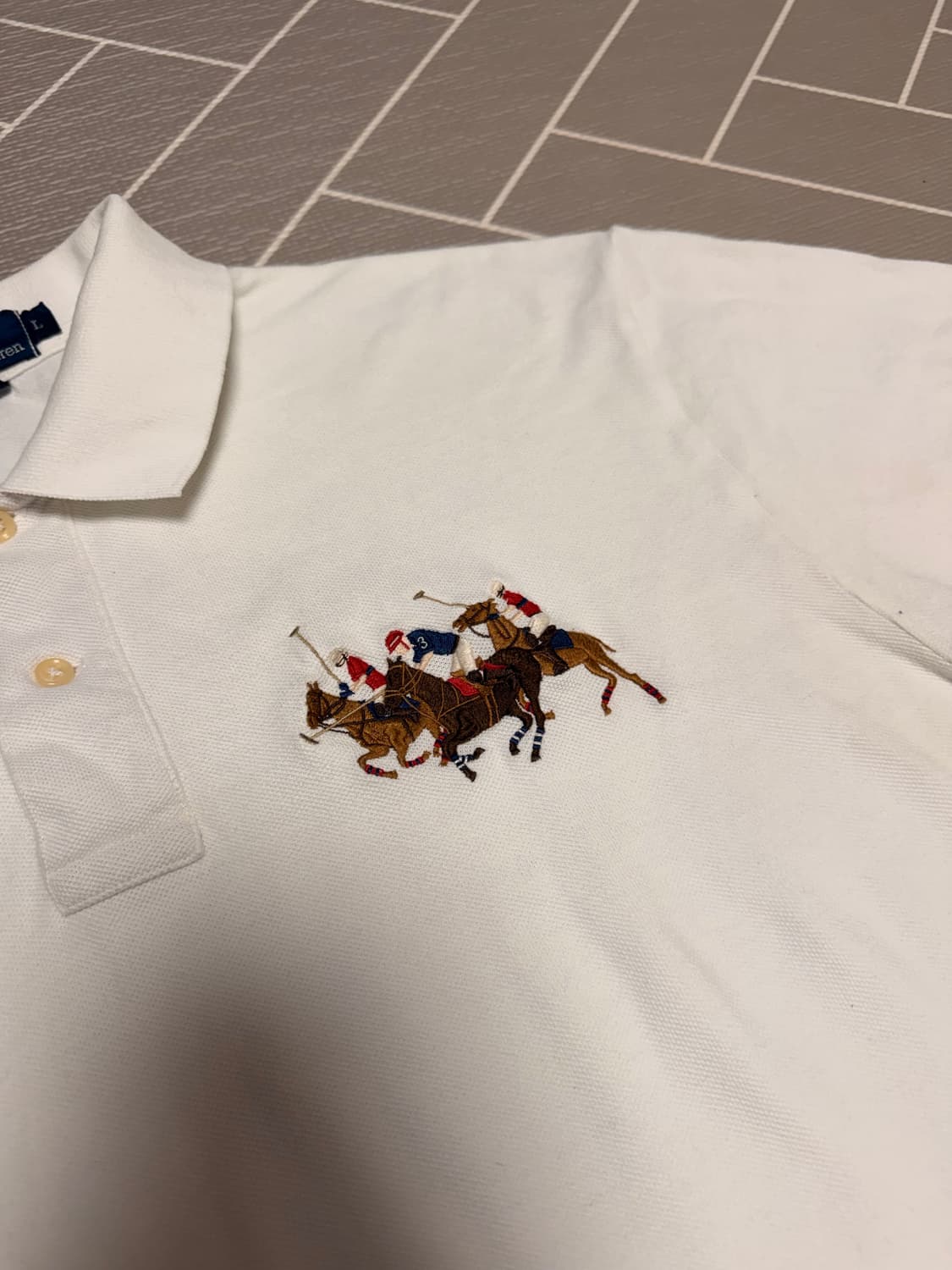 폴로 빅포니 반팔 럭비티 화이트 상품이미지3