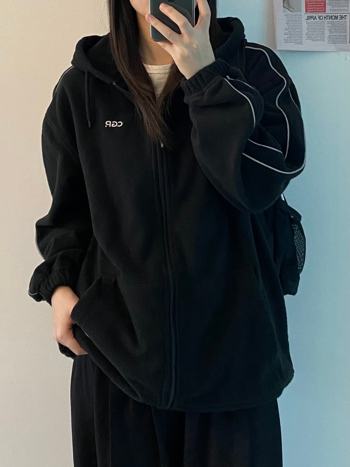 코드그라피 후리스 후드집업 상품이미지1