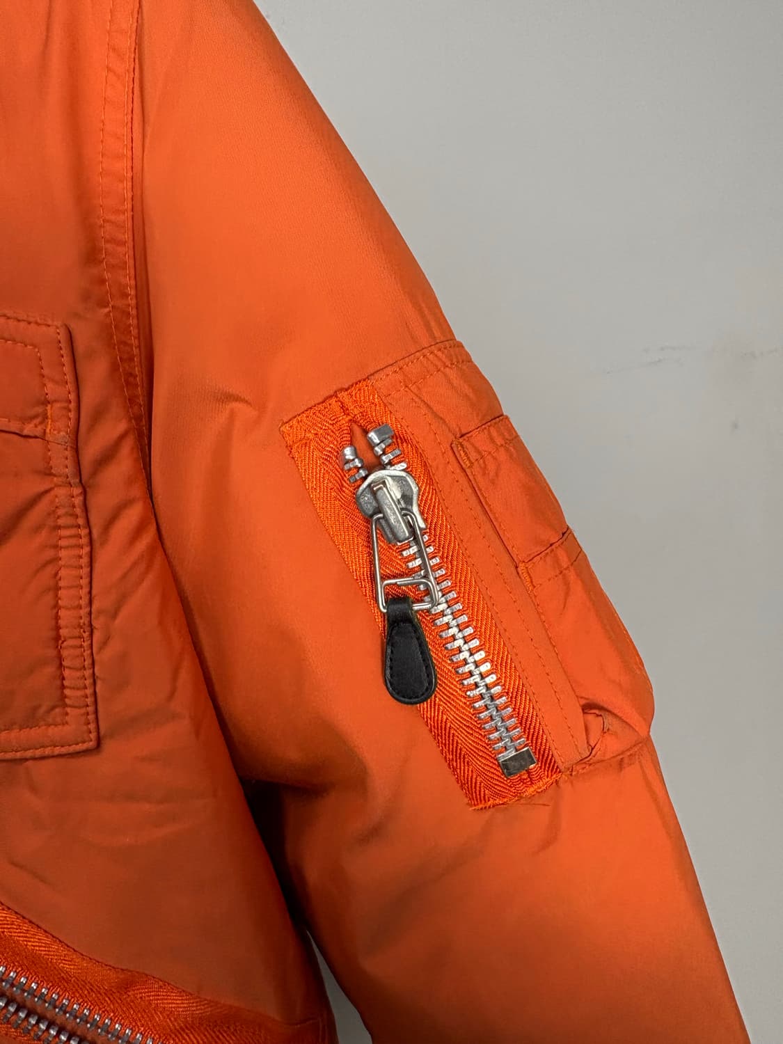 폴로랄프로렌 00s 덕다운 오렌지 크롭 봄버자켓 A3335 상품이미지4