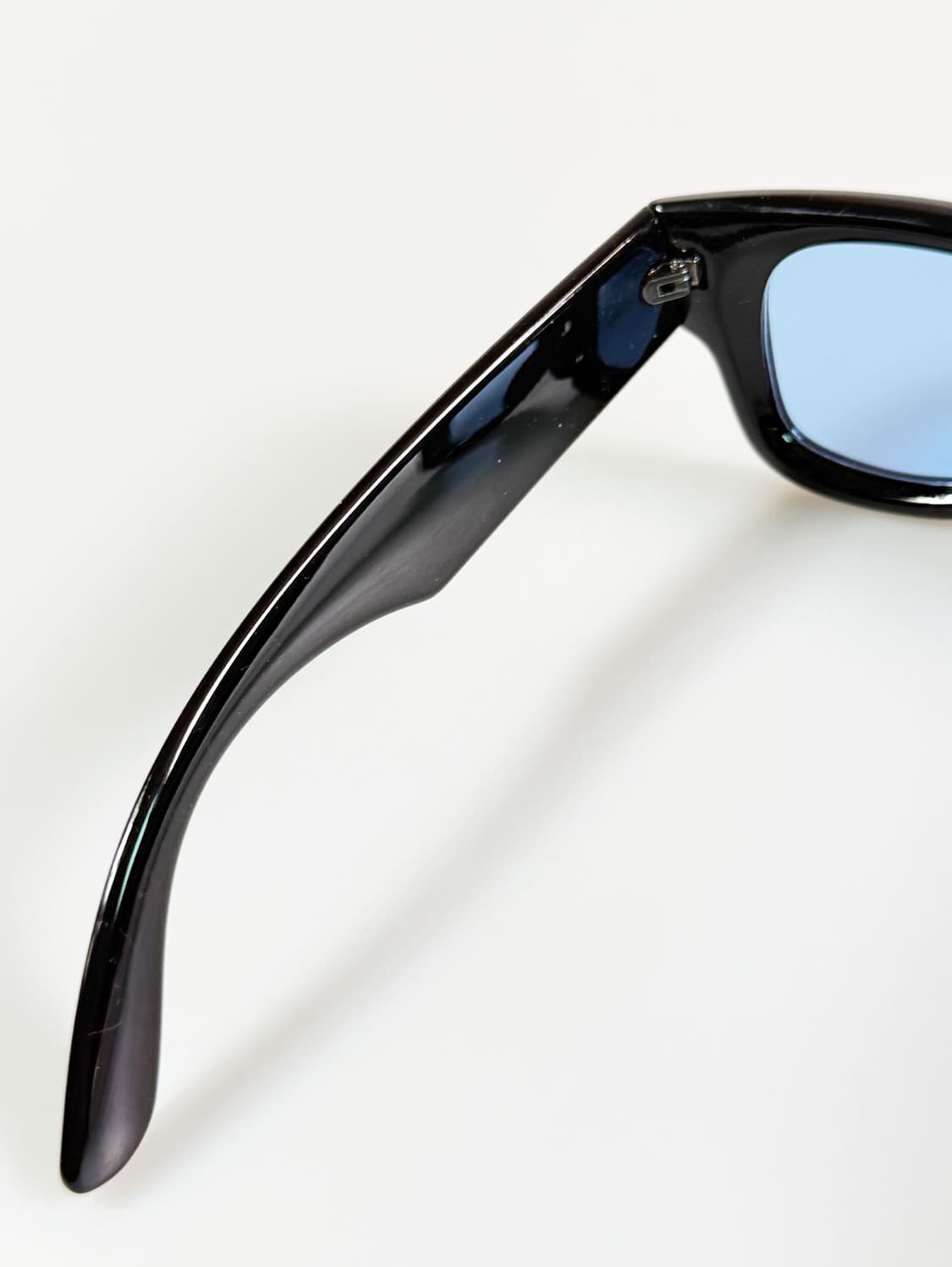 블랙 볼드 스퀘어 프레임 블루 틴트 빈티지 선글라스 상품이미지7