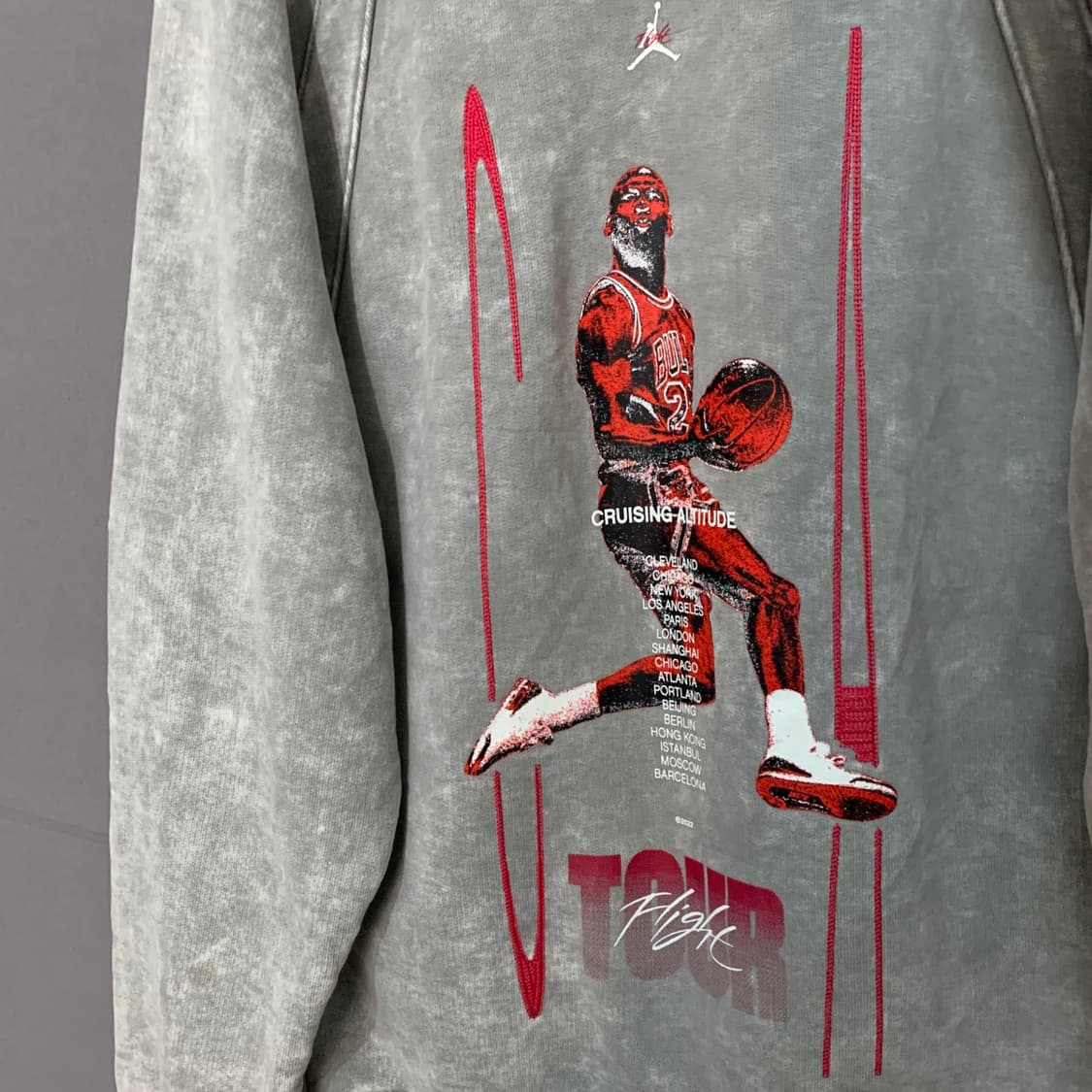 XL 나이키 조던 헤리티지 프린팅 타이다이 오버핏 후드티 상품이미지5