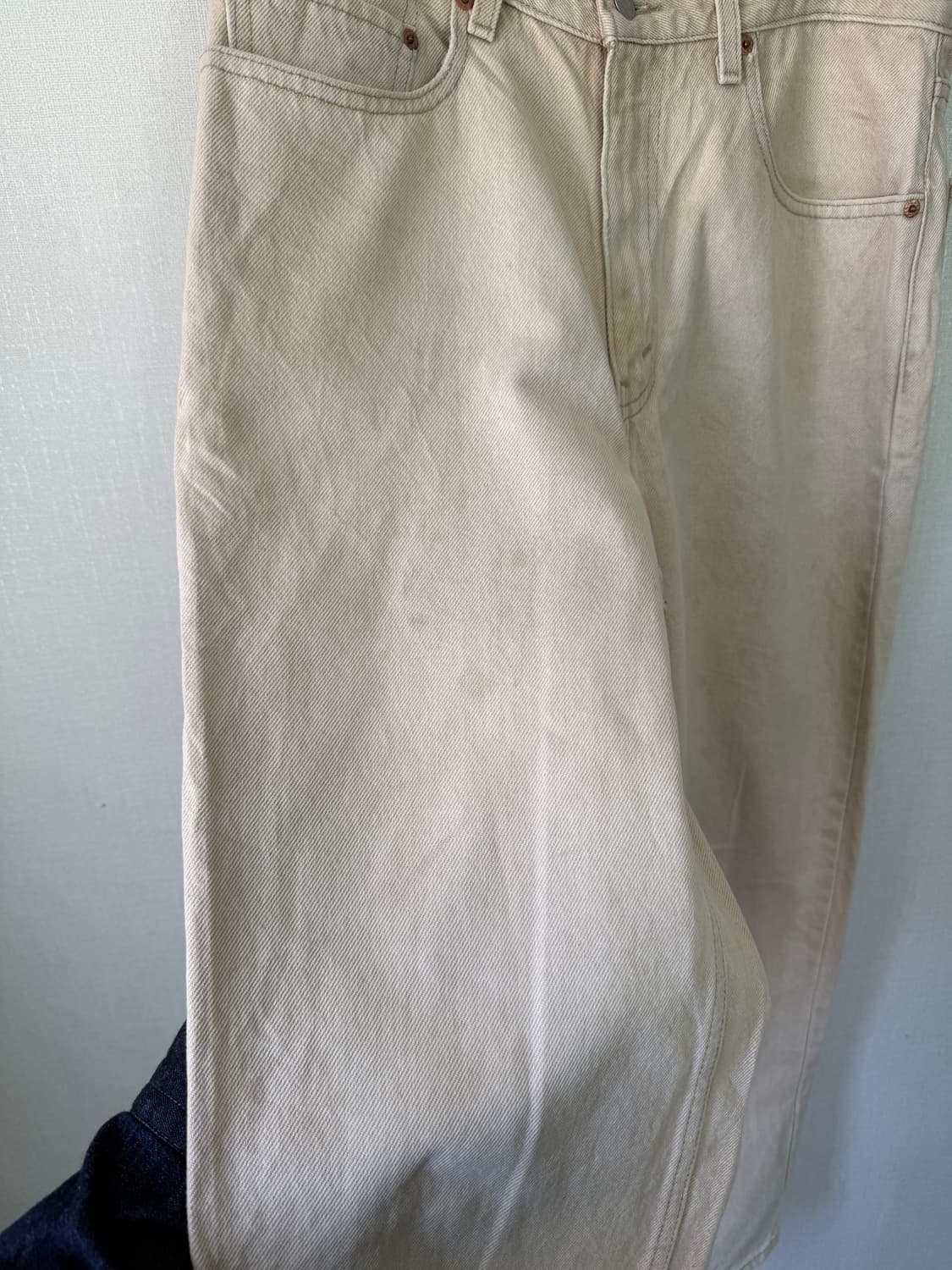 90s made in usa levis 550 34x30 에크루 크림진 상품이미지3