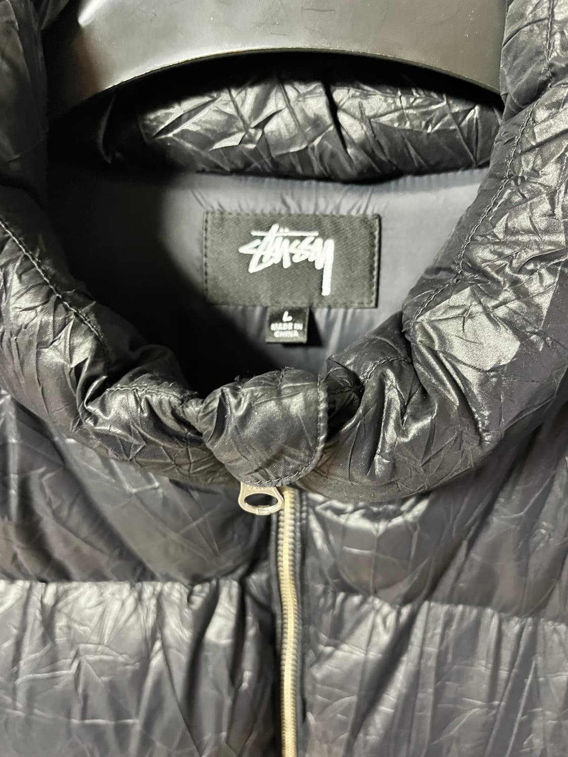 스투시 링클 나일론 다운 푸퍼 블랙 L사이즈 상품이미지4