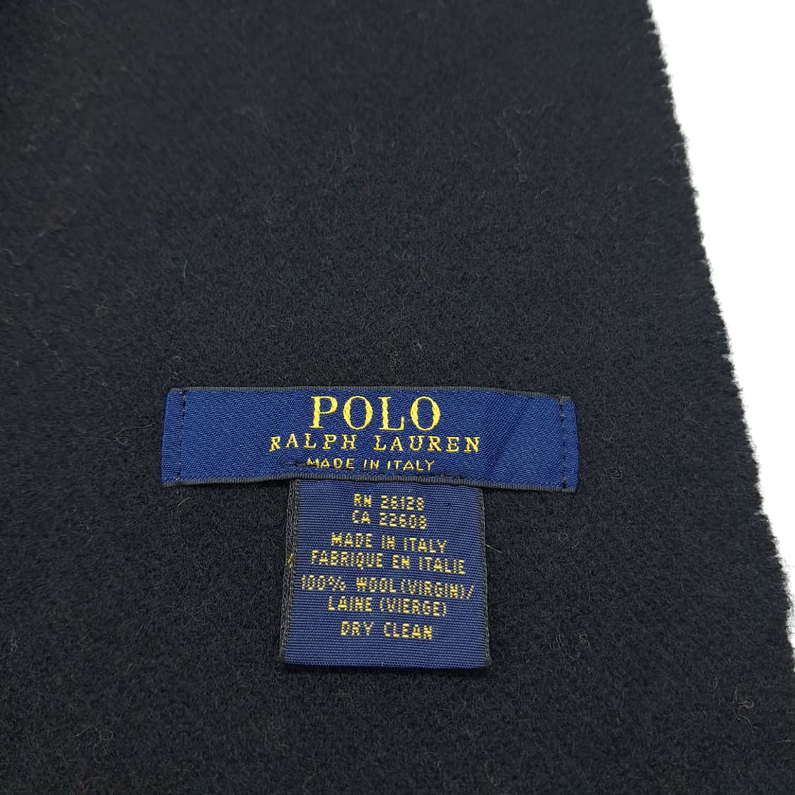 MX481 폴로 00s 이태리판 울 빅포니 블랙 머플러 목도리 상품이미지4